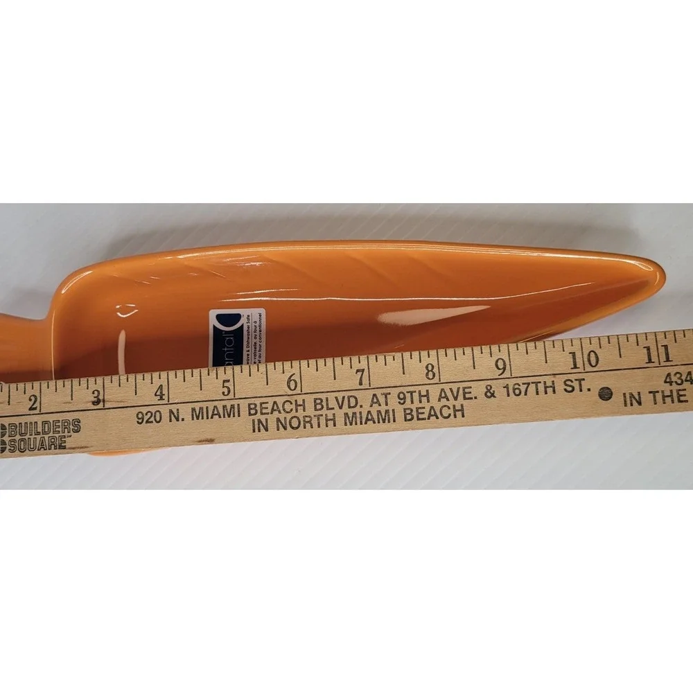 2 Chantal‎ Ceramic Carrot Shaped Serving Dish Bowl Bakeware Orange NEW Spring